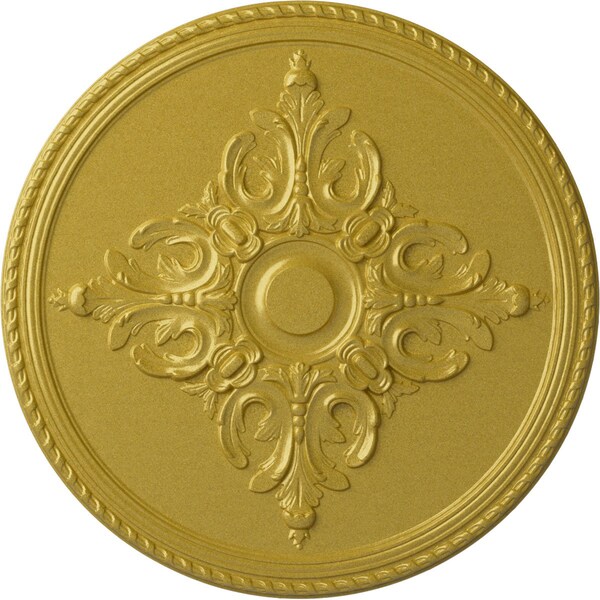 Ekena Millwork Milton Ceiling Medallion (Fits Canopies up to 7 7/8"), Hand-Painted Rich Gold, 40 5/8"OD x 1 3/4"P CM40MIRGS - main